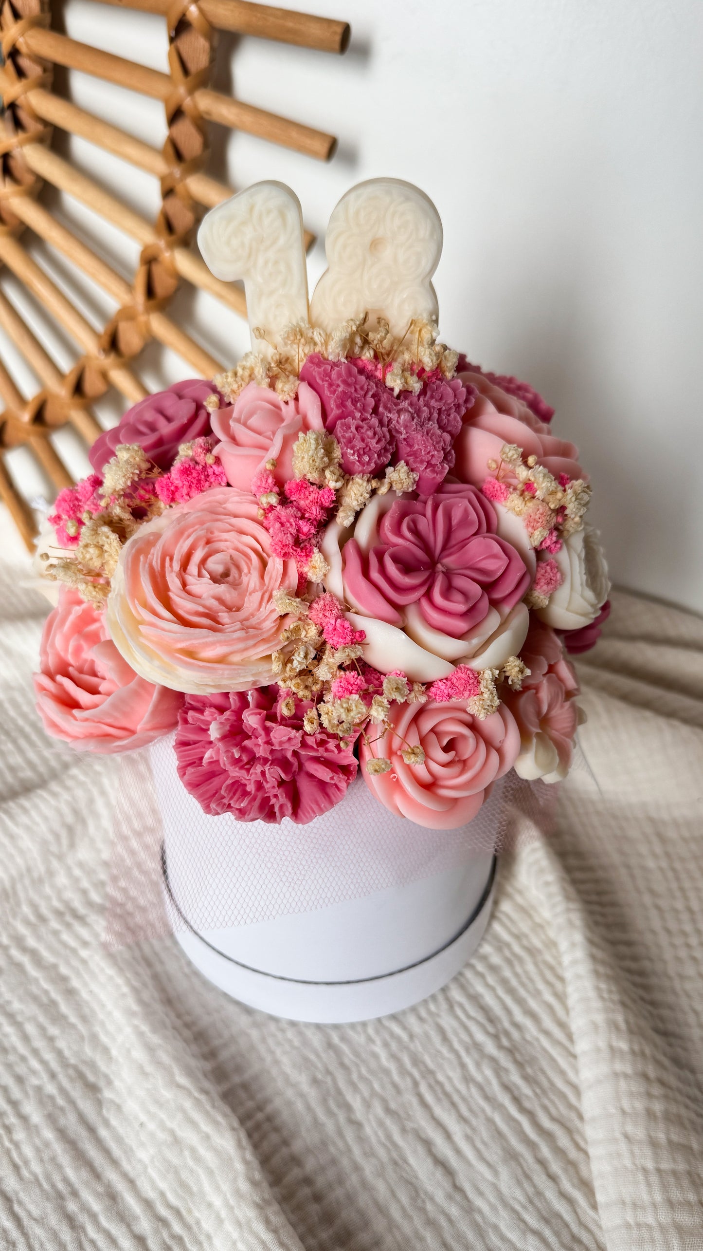 Blumenstrauß Wachsblüten Personalisiert Zahlen