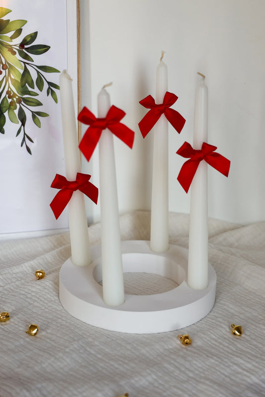 Adventskranz handgemacht aus Keramik simple