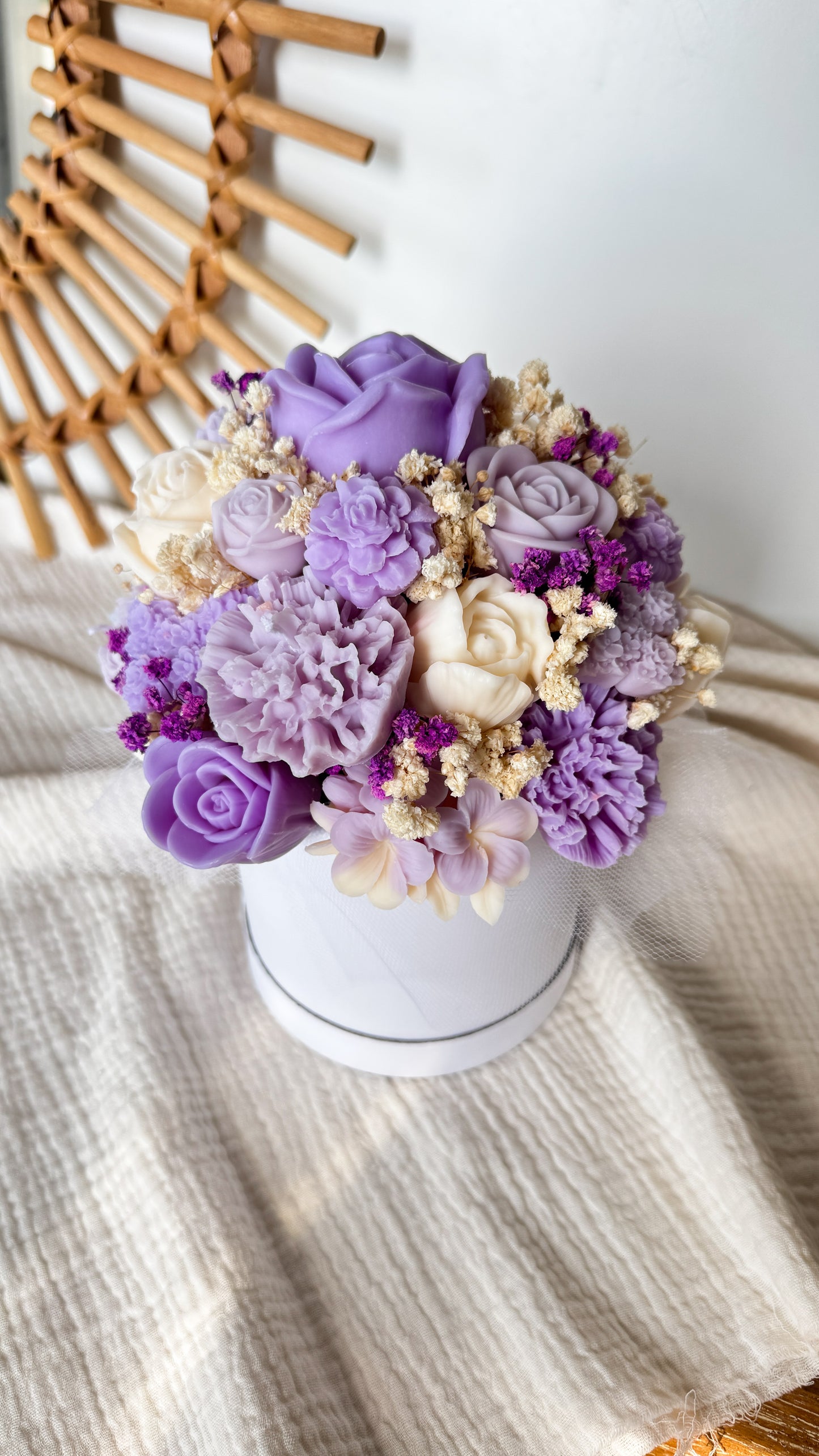 Blumenstrauß Wachsblüten Wunschfarbe