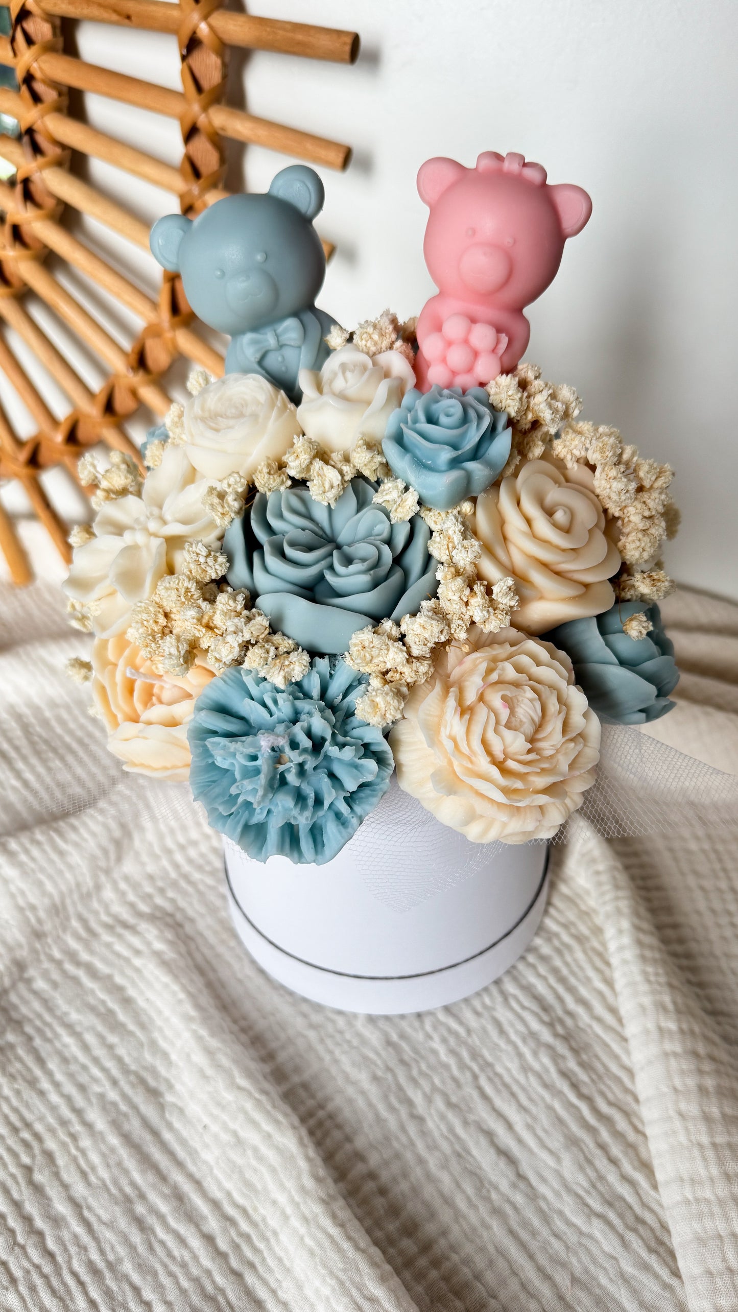 Blumenstrauß aus Wachsblüten Hochzeit