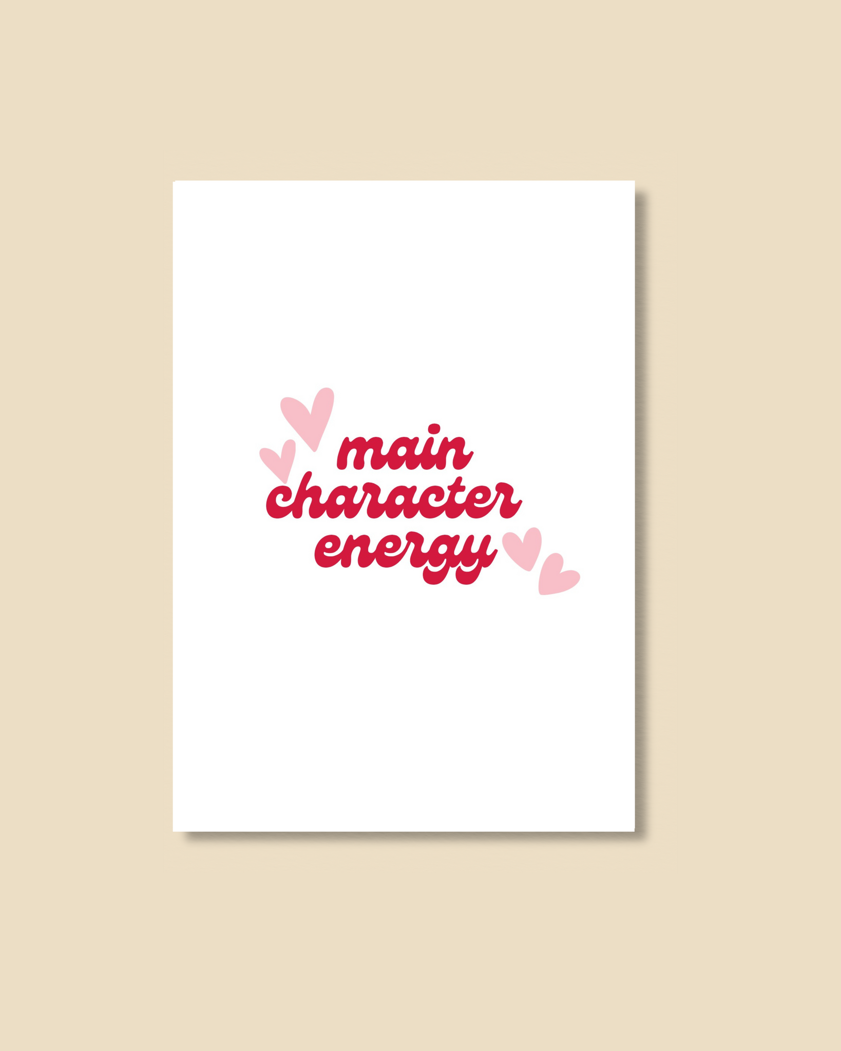 Postkarte main character energy