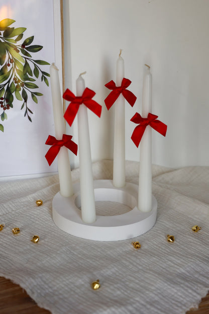 Adventskranz handgemacht aus Keramik simple