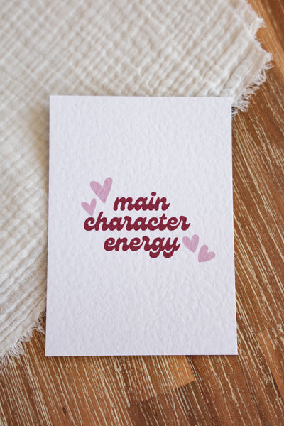 Postkarte main character energy