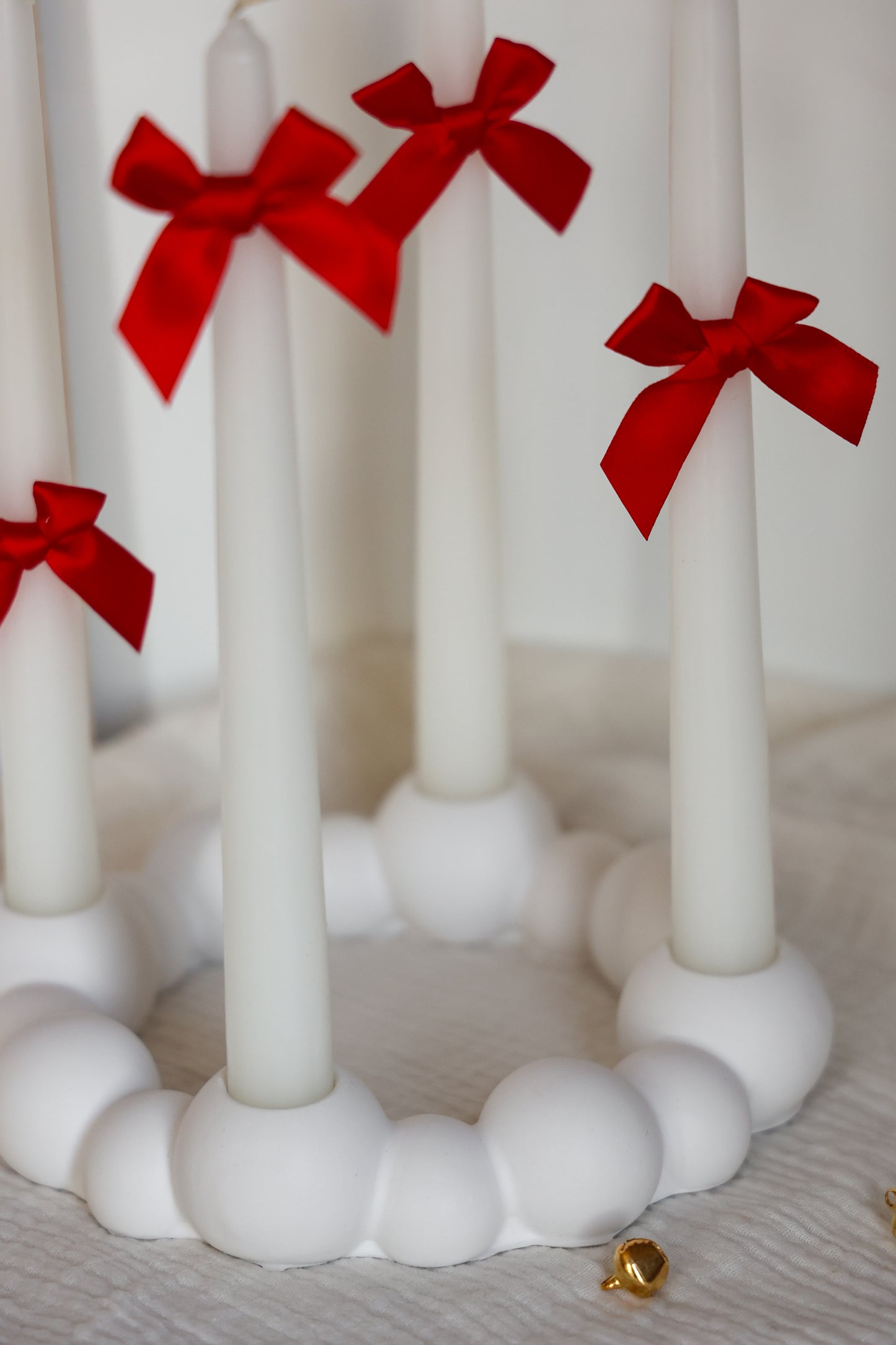 Adventskranz handgemacht aus Keramik Bubble