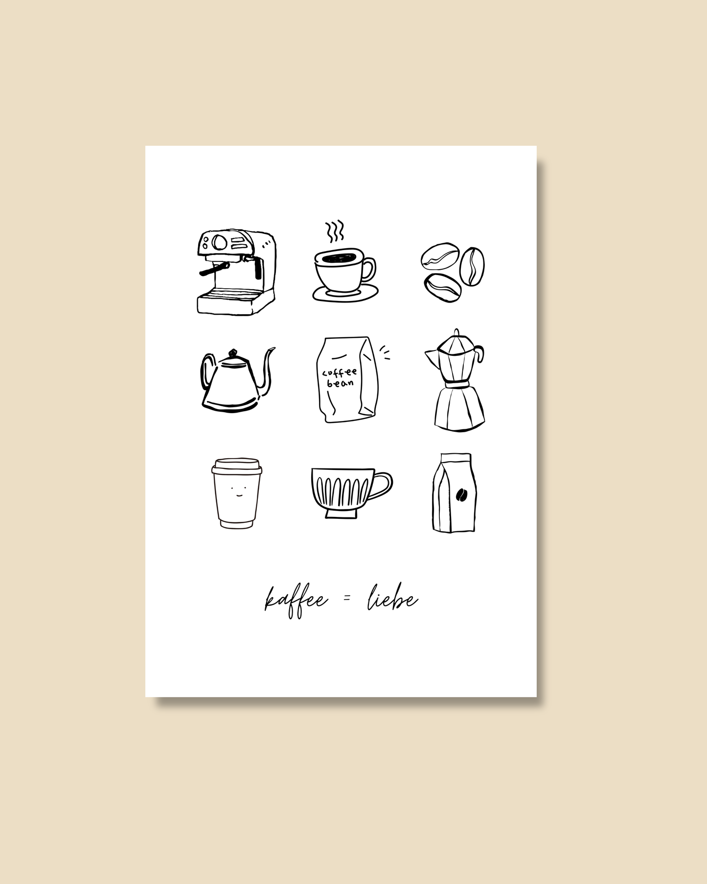 Postkarte Kaffee Liebe