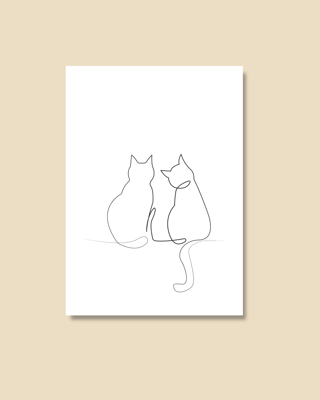 Postkarte Kitty love