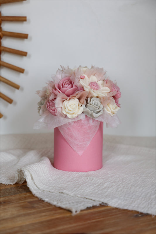Blumenstrauß aus Wachblüten Sweet Pink