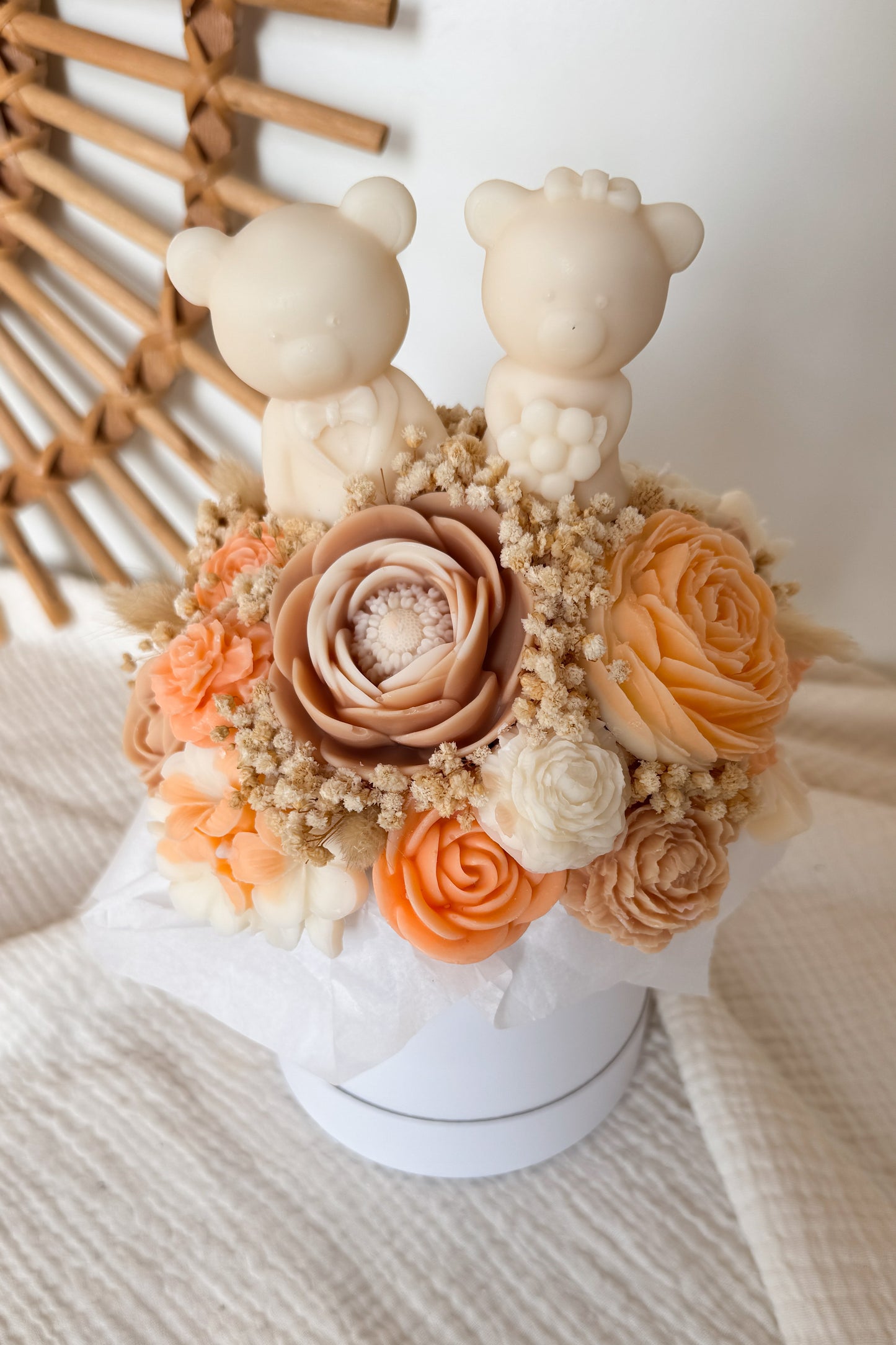 Blumenstrauß aus Wachsblüten Hochzeit