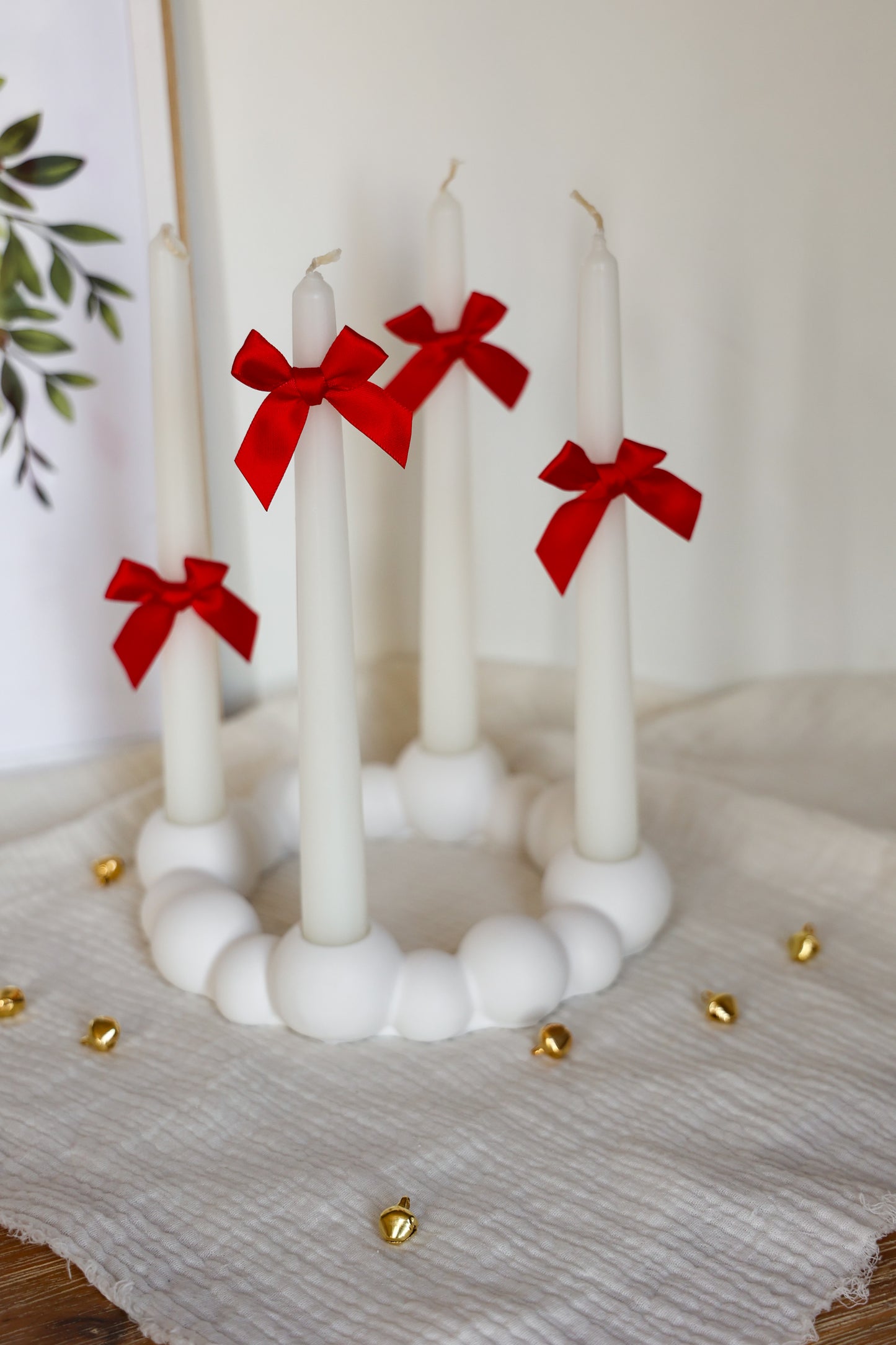 Adventskranz handgemacht aus Keramik Bubble