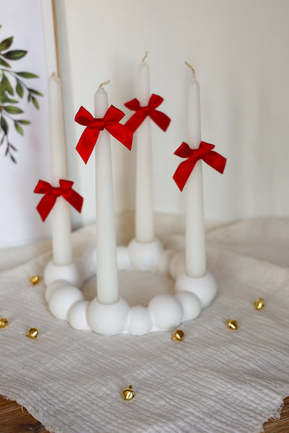 Adventskranz handgemacht aus Keramik Bubble
