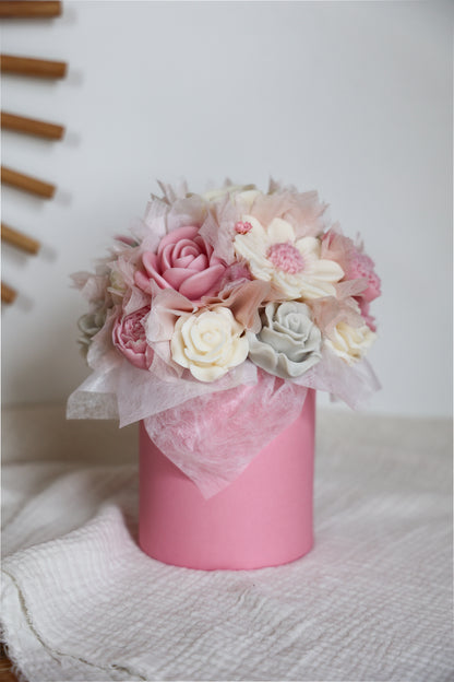 Blumenstrauß aus Wachblüten Sweet Pink