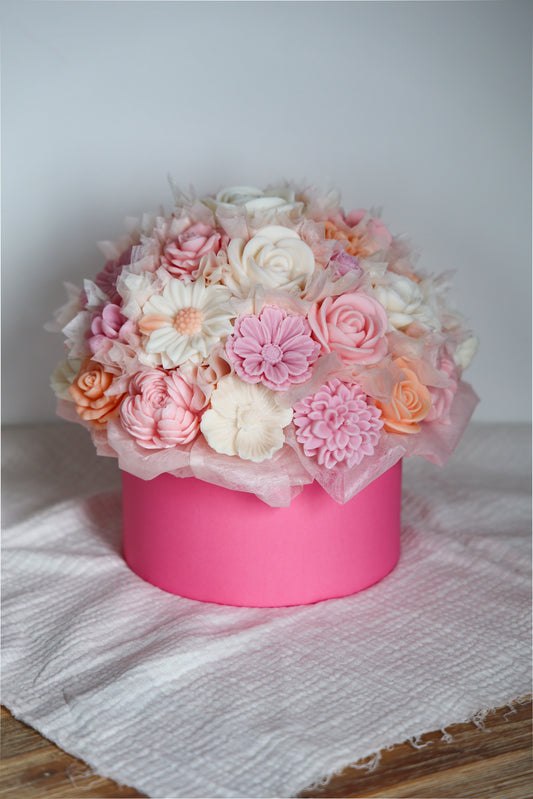 XL Blumenstrauß aus Wachsblüten Bubble gum