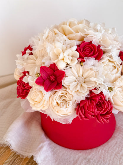 XL Blumenstrauß aus Wachsblüten Rot