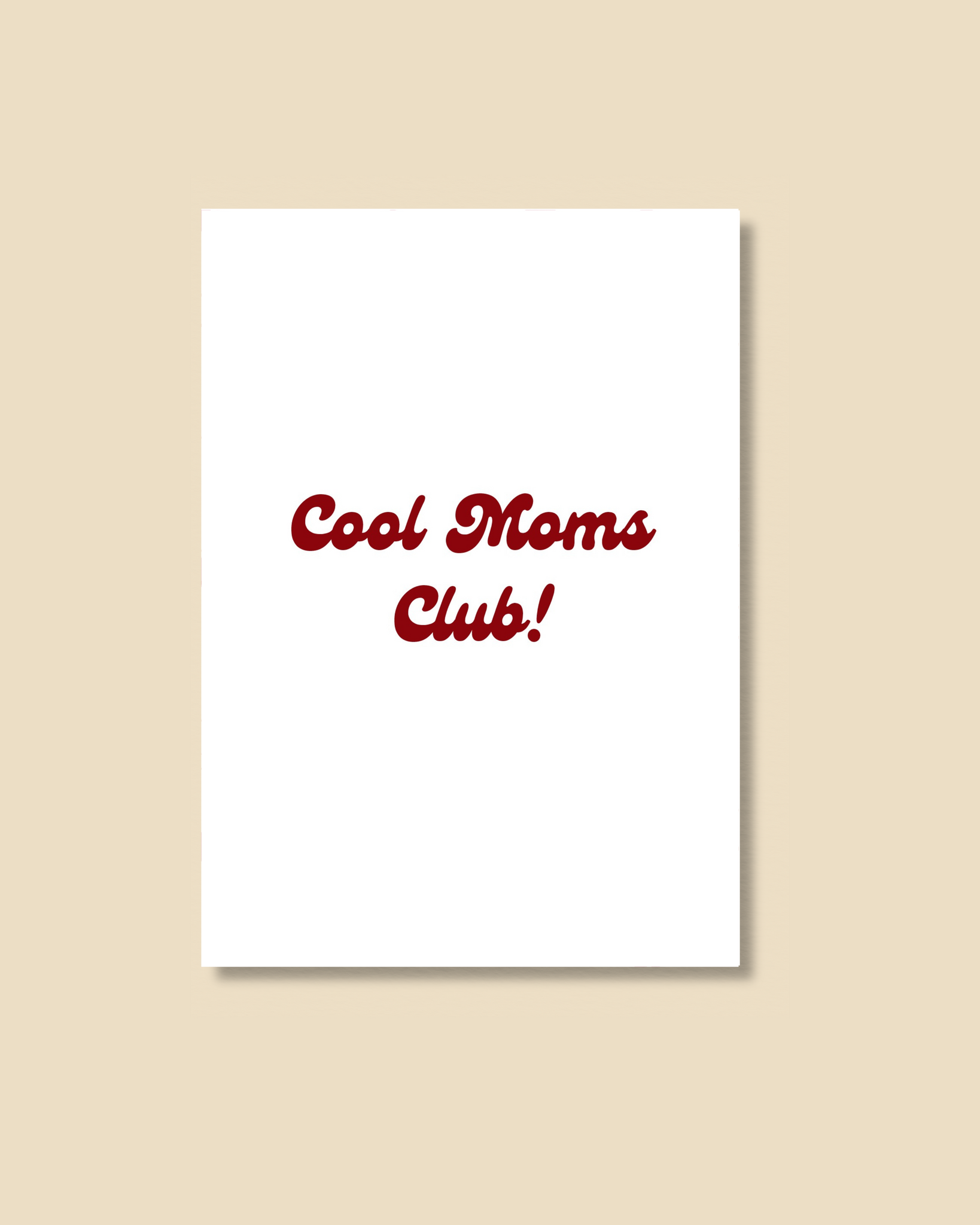 Postkarte Cool Moms Club! Rot