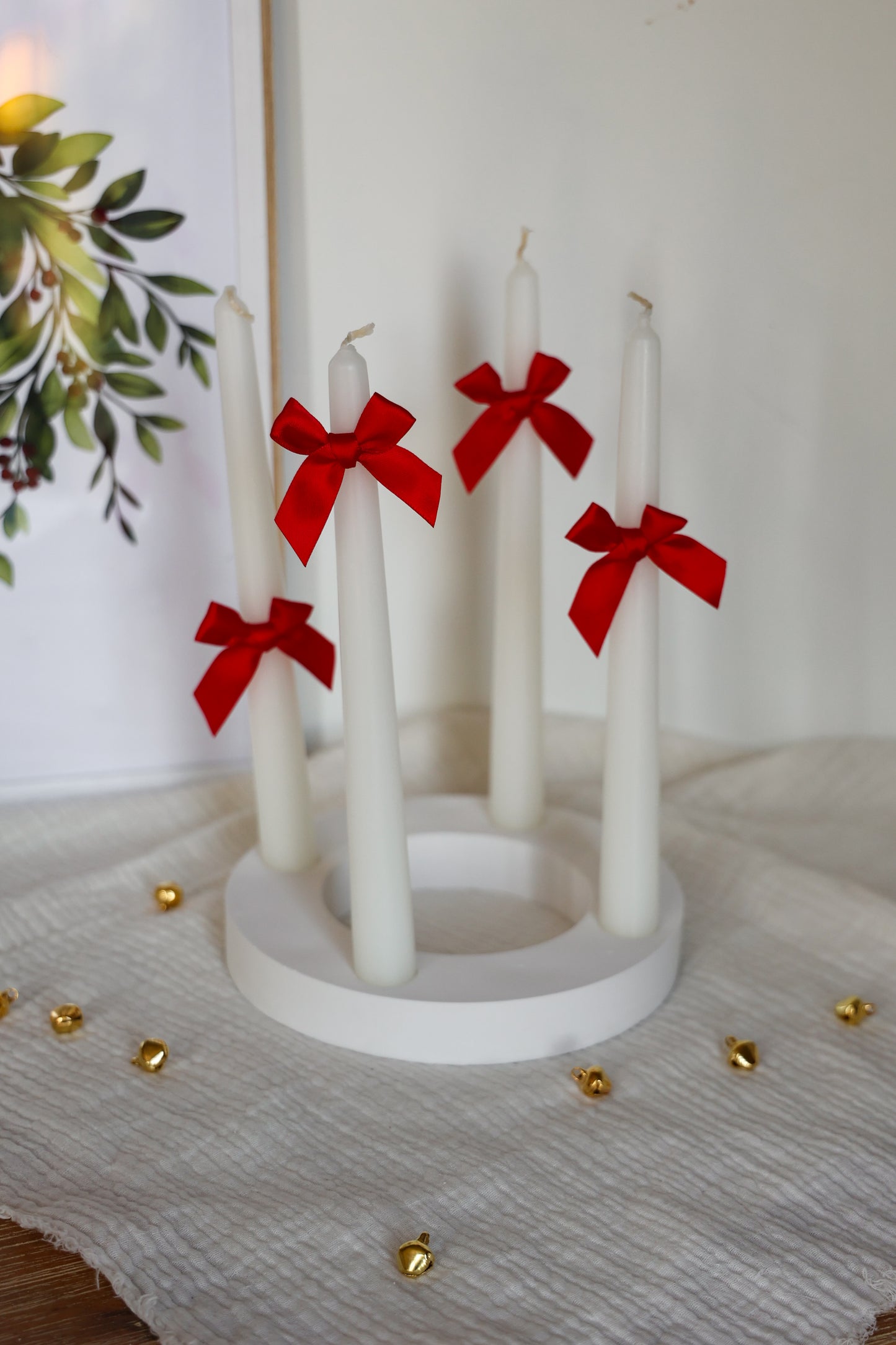 Adventskranz handgemacht aus Keramik simple