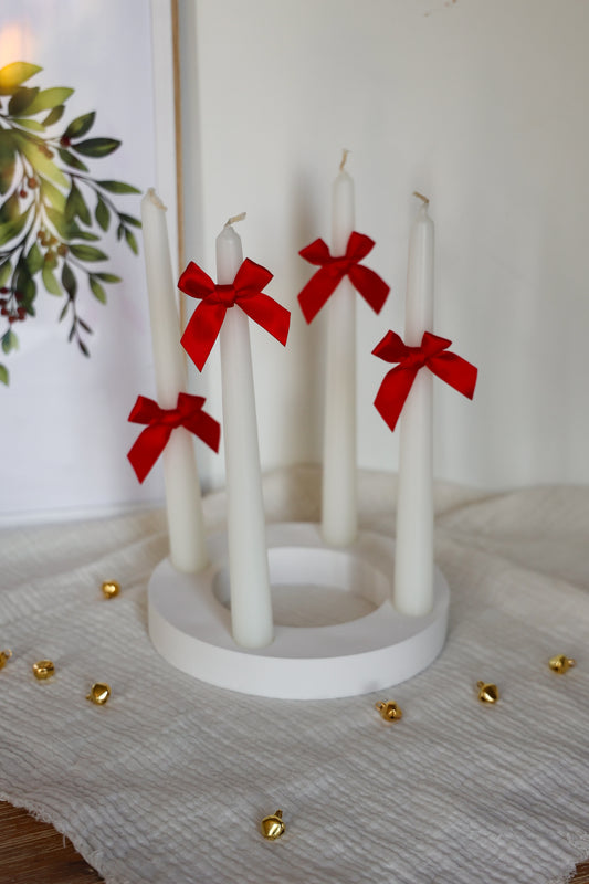 Adventskranz handgemacht aus Keramik simple