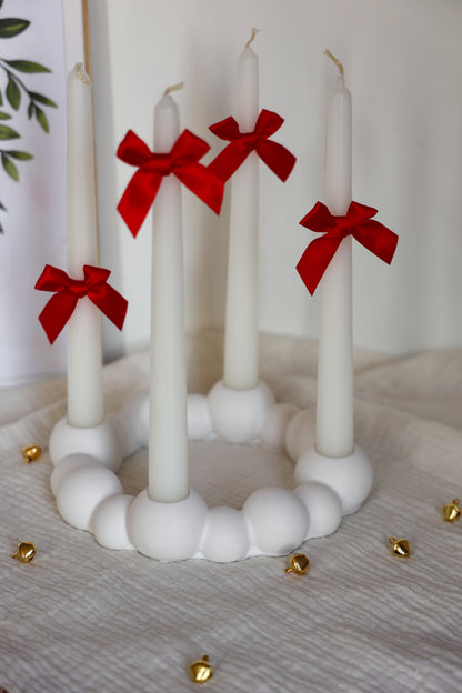 Adventskranz handgemacht aus Keramik Bubble
