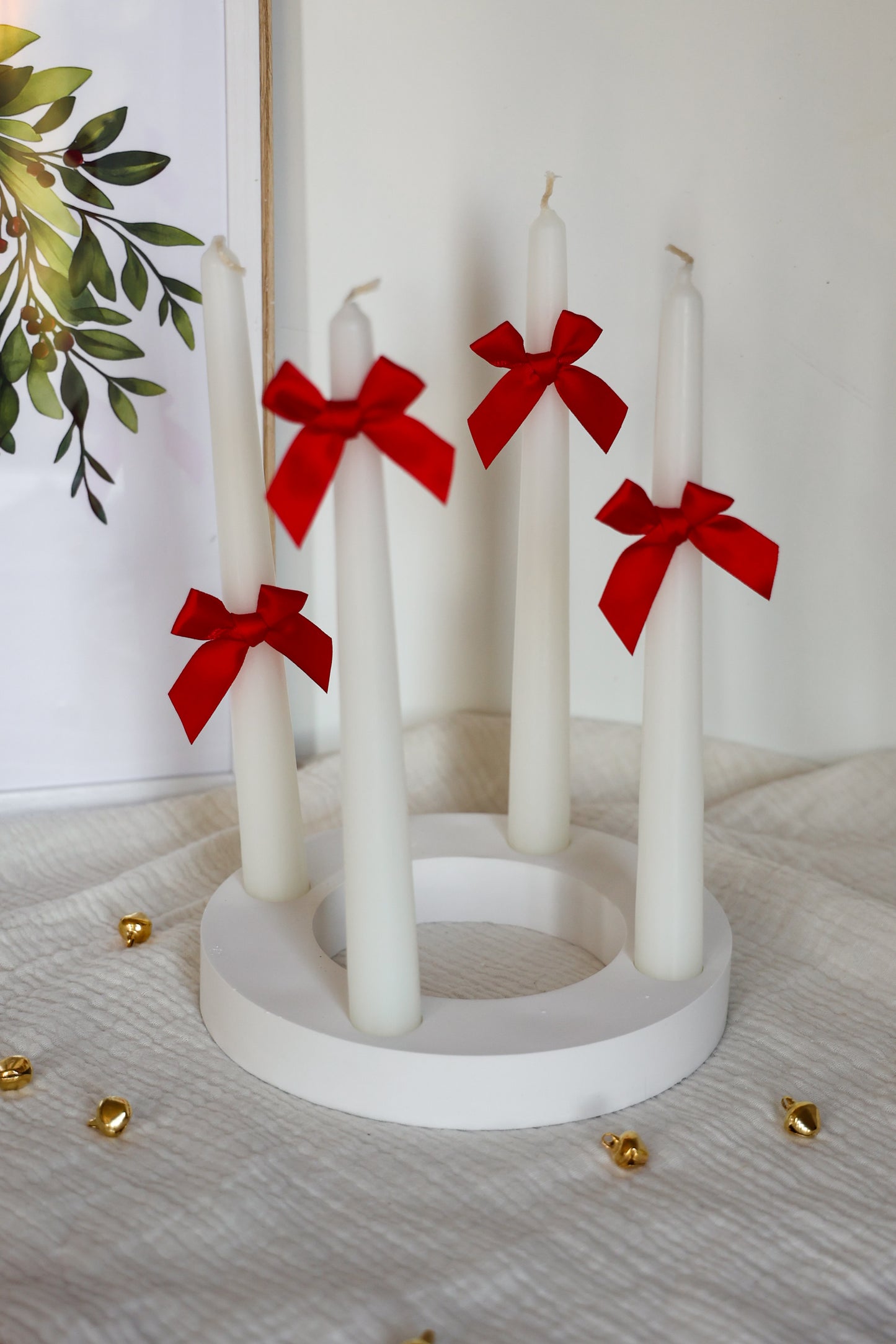 Adventskranz handgemacht aus Keramik simple