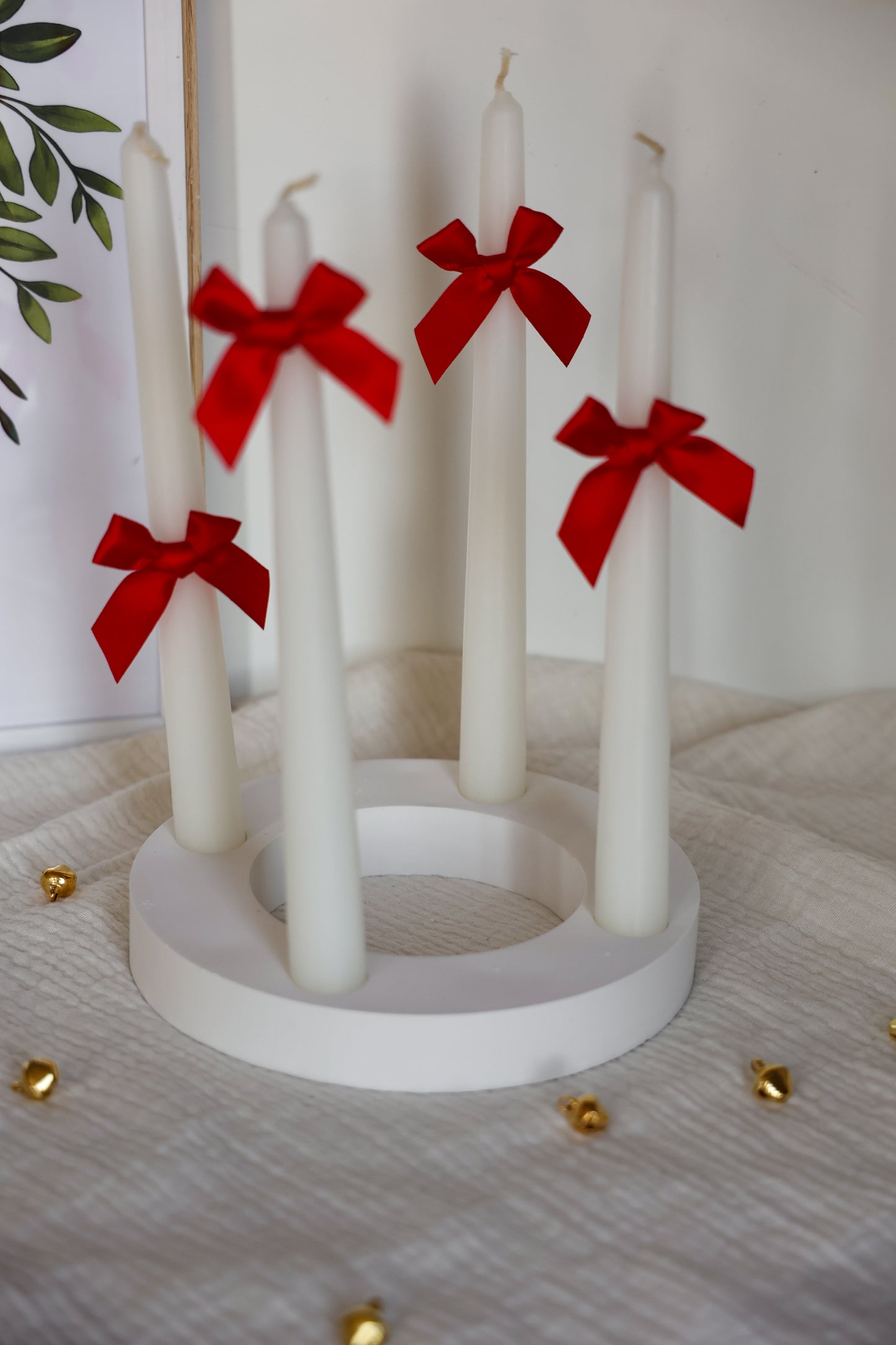 Adventskranz handgemacht aus Keramik simple