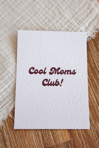 Postkarte Cool Moms Club! Rot