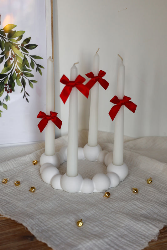Adventskranz handgemacht aus Keramik Bubble