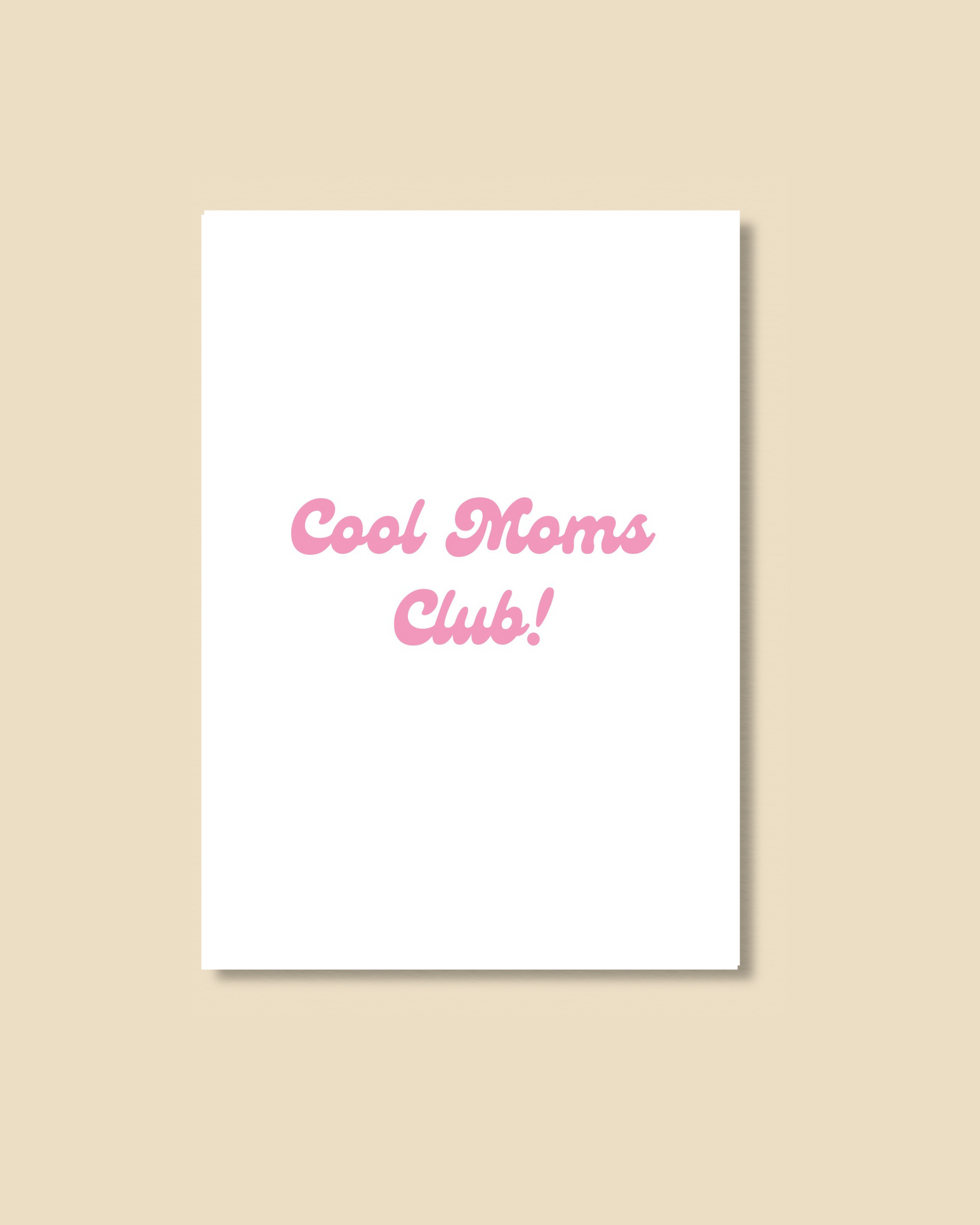 Postkarte Cool Moms Club! Rosa