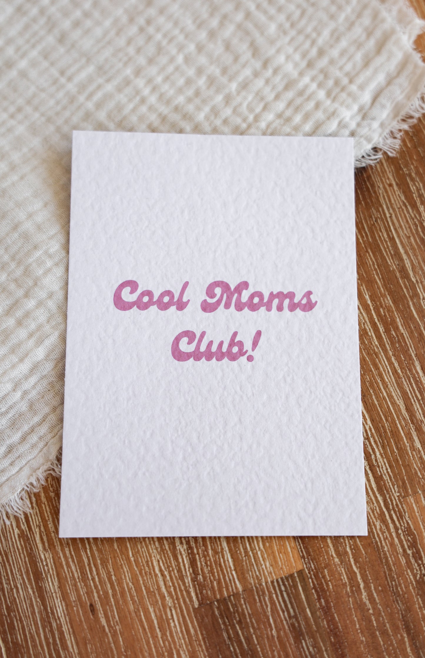 Postkarte Cool Moms Club! Rosa