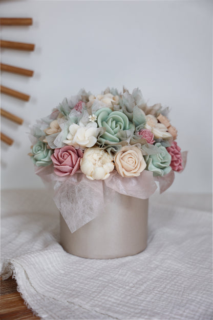 Blumenstrauß aus Wachblüten Beige Pearl