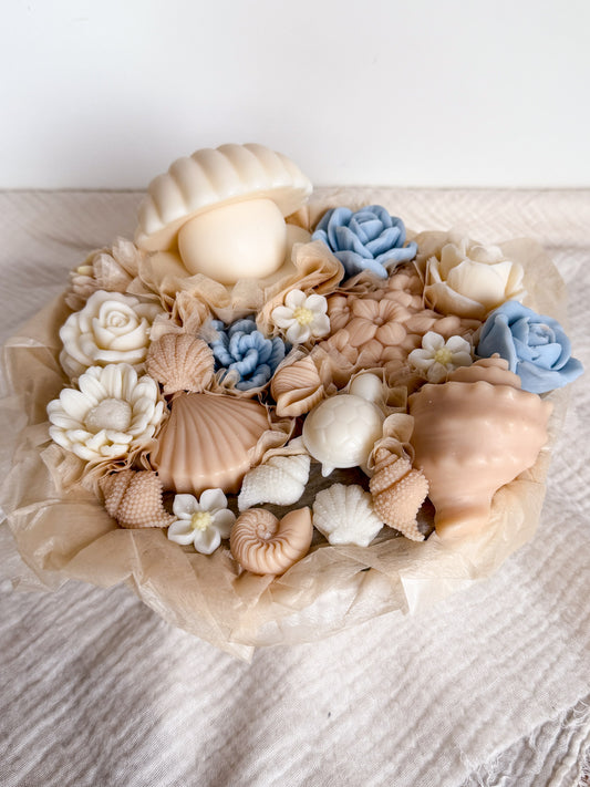 Strandschale aus Wachsblüten
