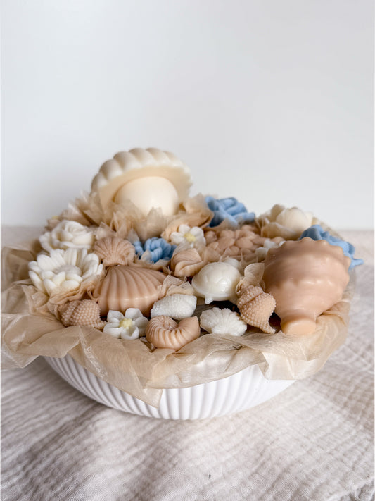Strandschale aus Wachsblüten
