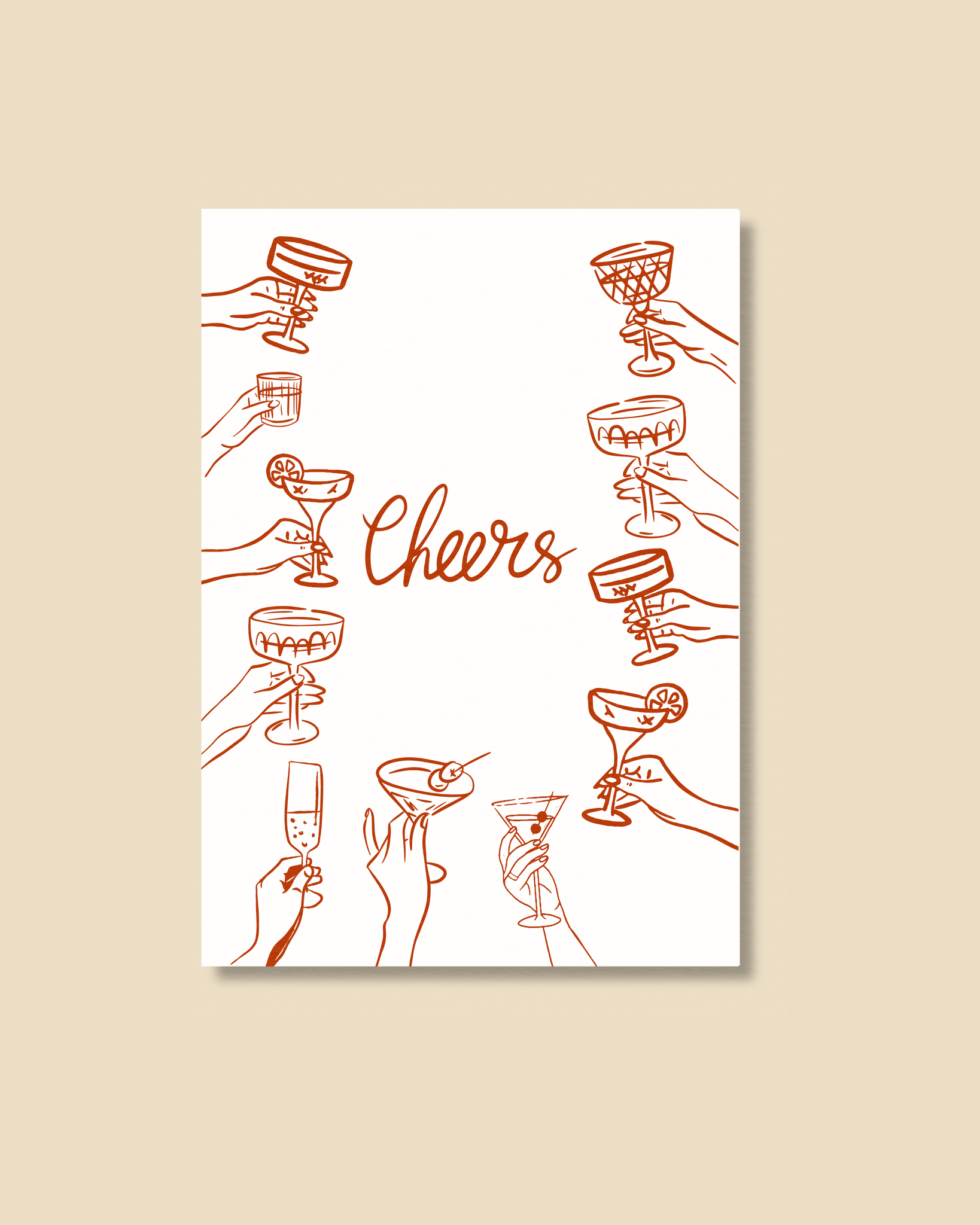 Postkarte Cheers!