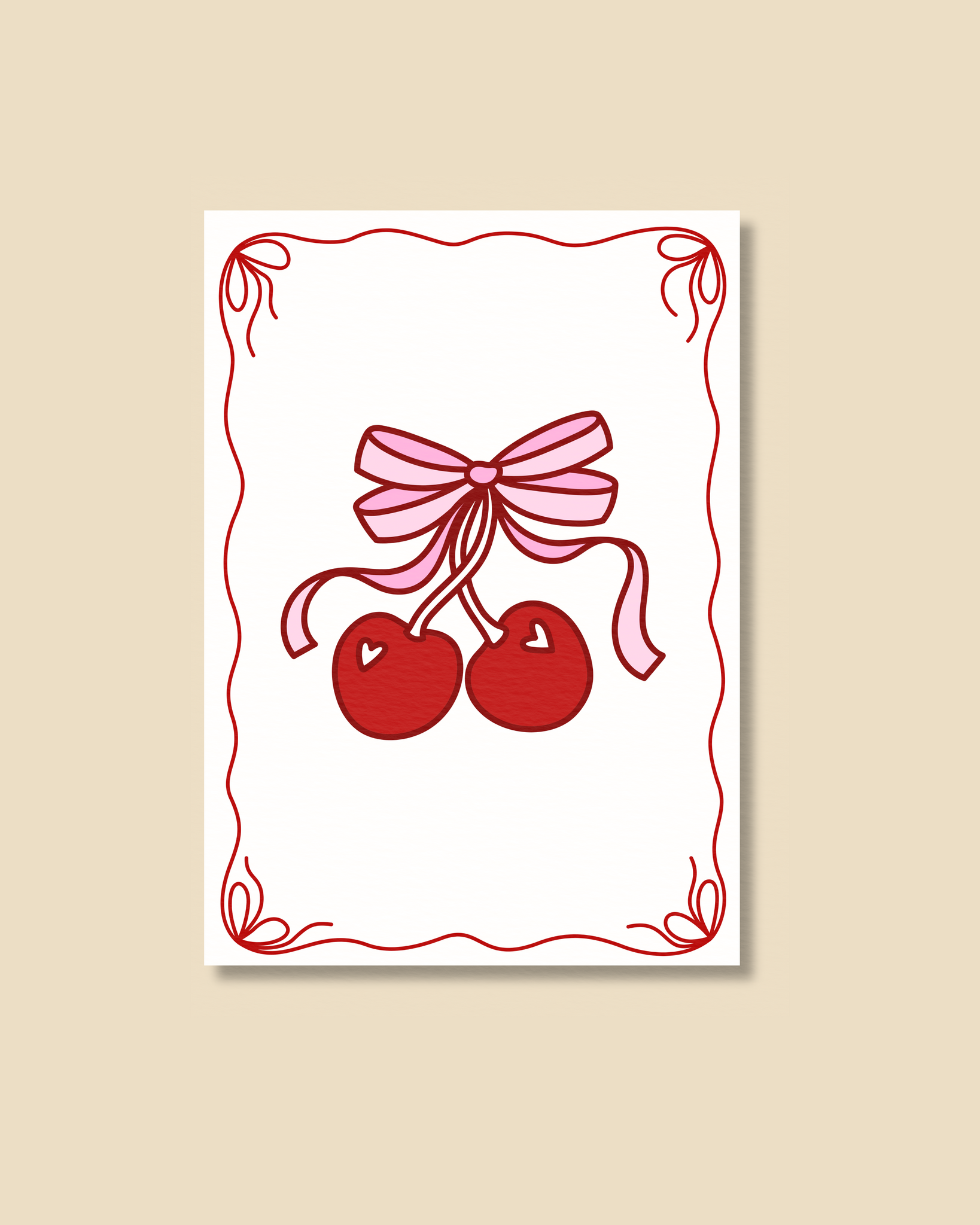 Postkarte Cherry
